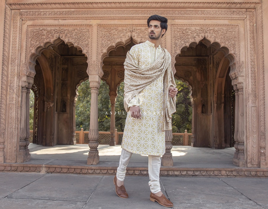 Chikan kurta for on sale men