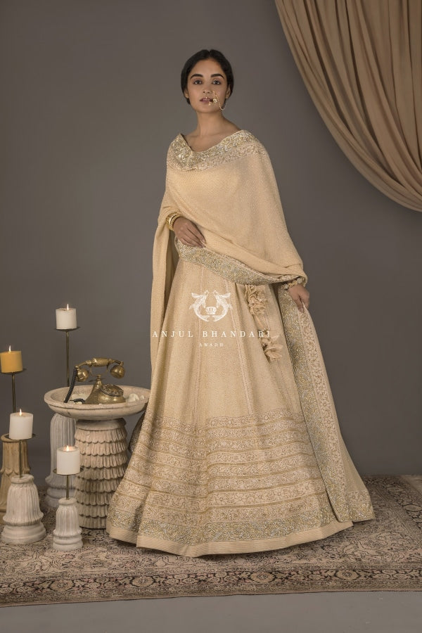 Lehenga Lemon Yellow Anjul Bhandari