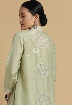 
                  
                    Load image into Gallery viewer, Chikankari Kurta Set Sage Green
                  
                