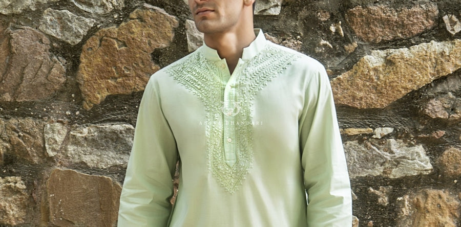 Green Aligarhi Kurta Menswear