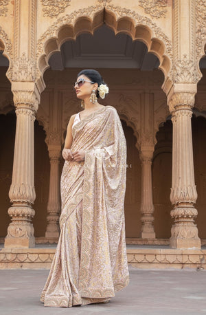 
                  
                    Load image into Gallery viewer, Heavy Mukaish Saree
                  
                