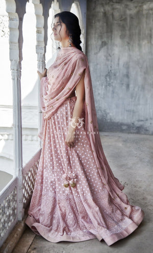 
                  
                    Load image into Gallery viewer, Lehenga Old Rose Set
                  
                