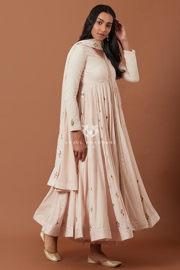 
                  
                    Load image into Gallery viewer, Onion Pink Anarkali Set
                  
                