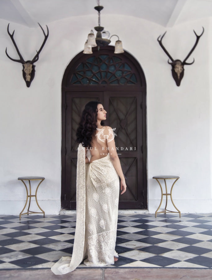 
                  
                    Load image into Gallery viewer, Saree Ivory
                  
                