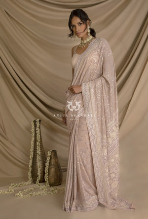 
                  
                    Load image into Gallery viewer, Saree Lavender Sharara Set
                  
                
