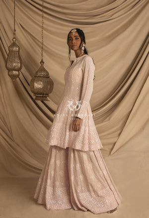 
                  
                    Load image into Gallery viewer, Sharara Blush Pink Set
                  
                